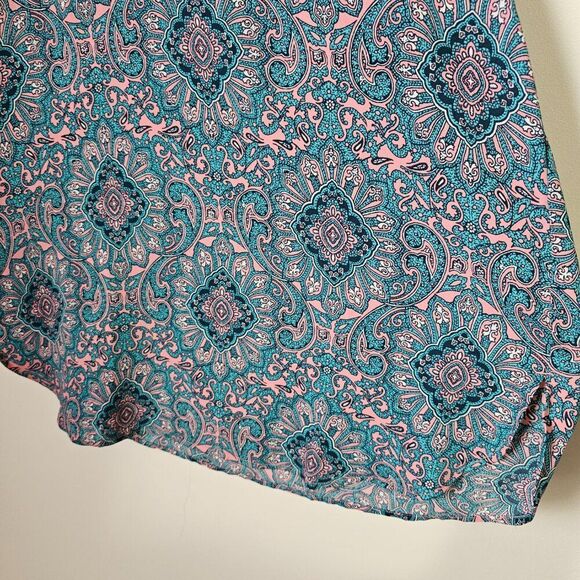EUC LOFT PAISLEY MANDALA PRINT RUFFLED TOP SIZE SMALL - Picture 6 of 12